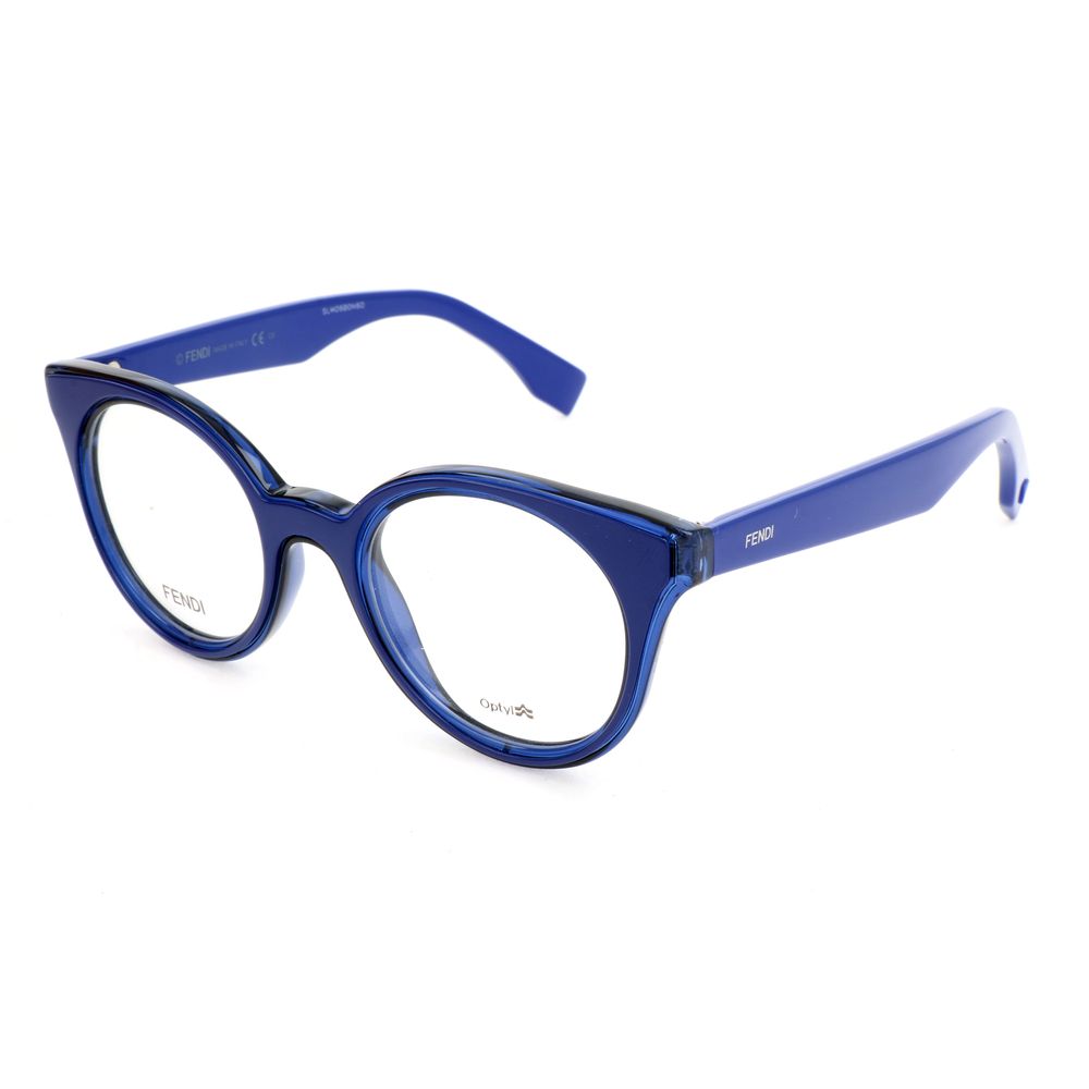 Elevate your style with Fendi Blue Resin Glasses, where exquisite craftsmanship meets timeless elegance, embodying luxury for the discerning fashionista.