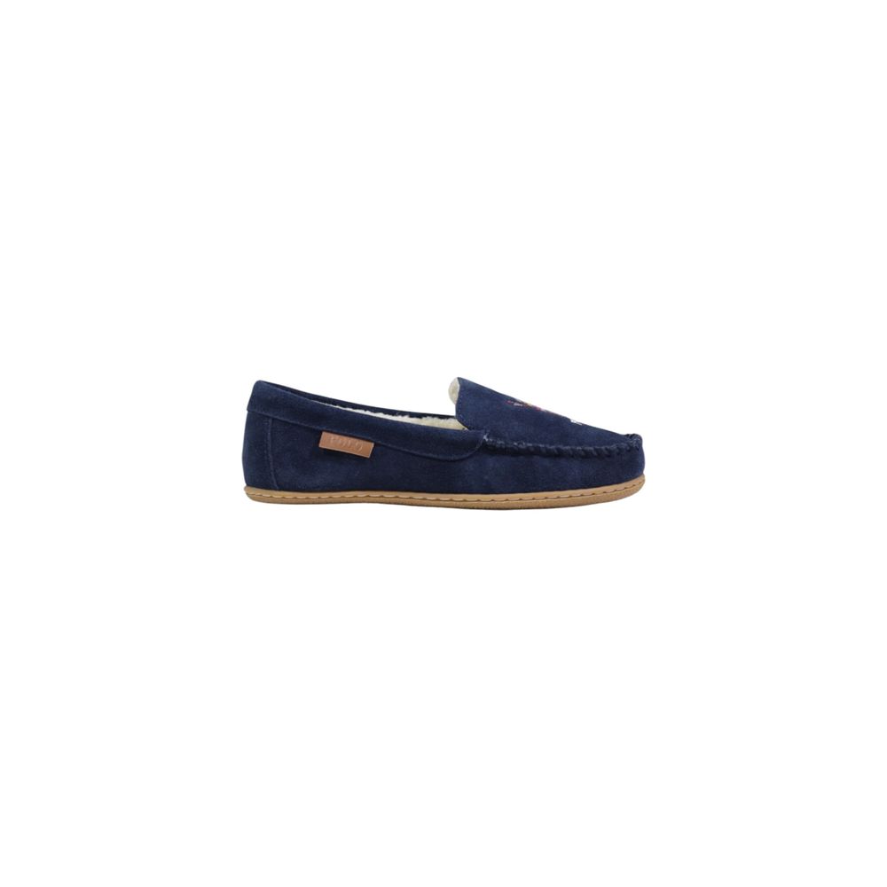 Ralph Lauren Blue Suede Leather Slippers - Timeless Luxury Comfort