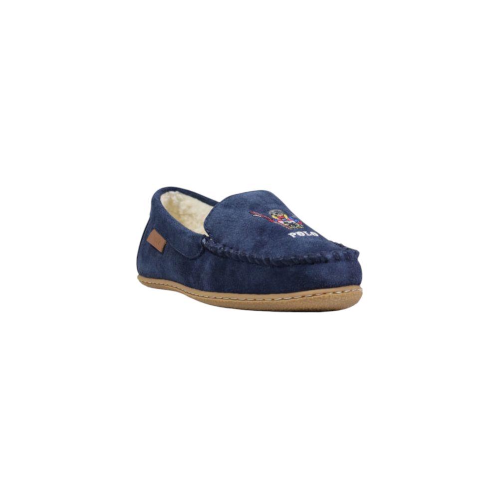 Ralph Lauren Blue Suede Leather Slippers - Timeless Luxury Comfort