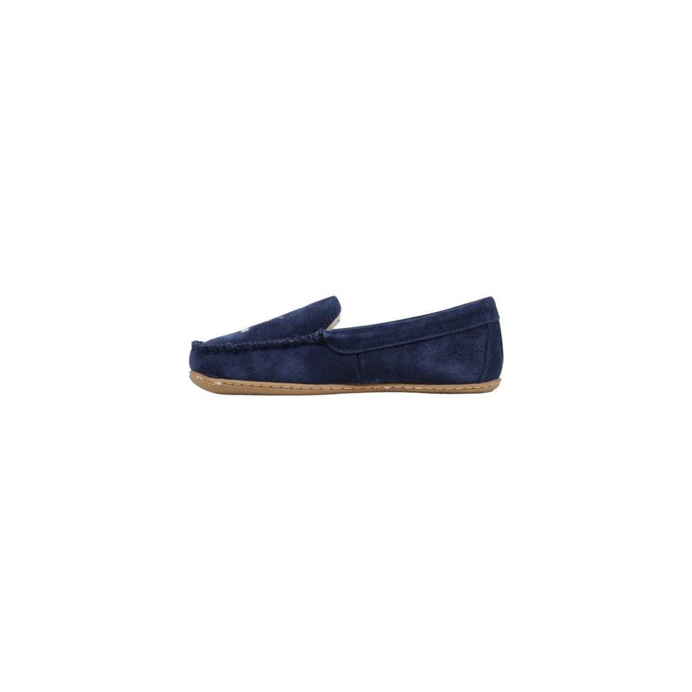 Ralph Lauren Blue Suede Leather Slippers - Timeless Luxury Comfort