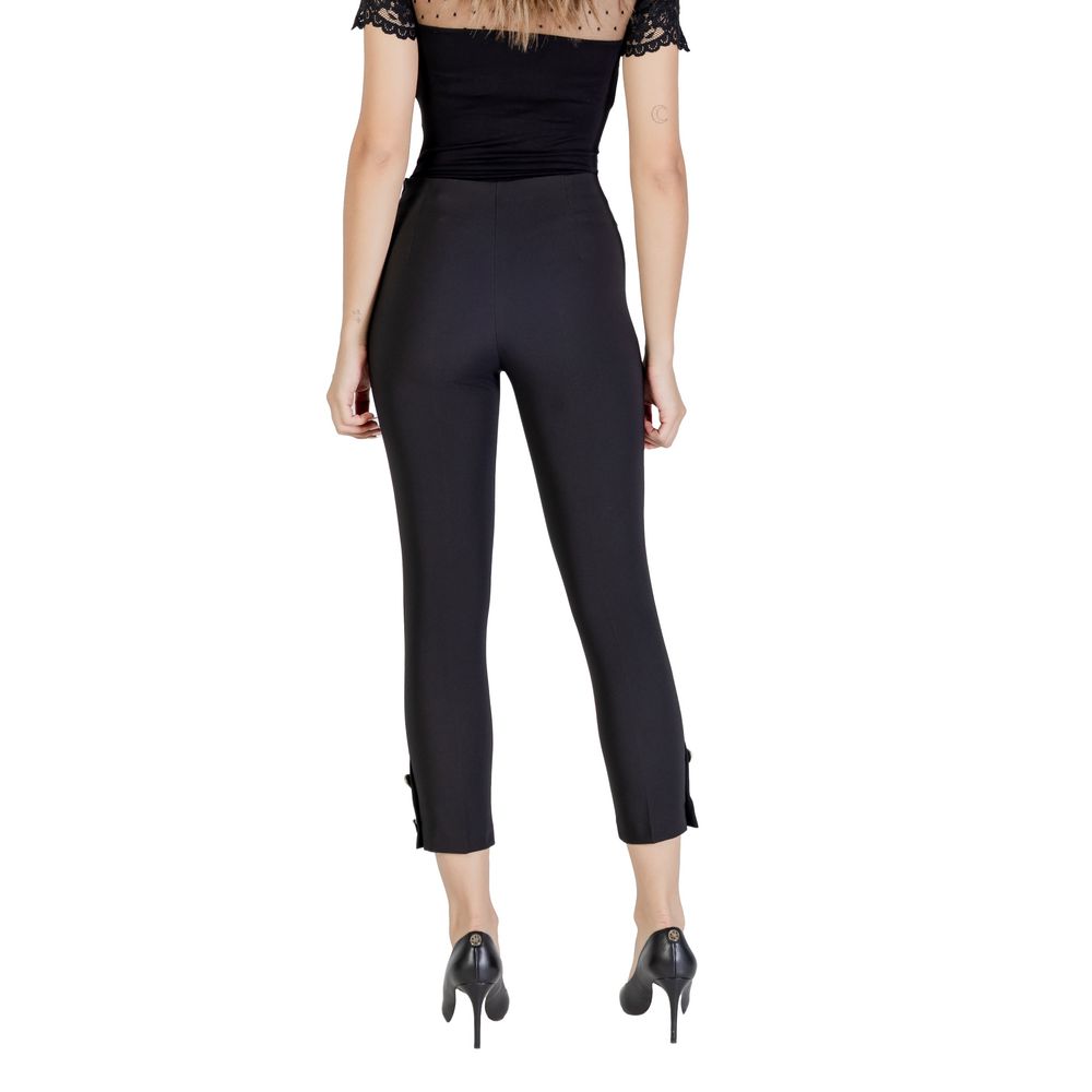 Discover the Rinascimento Black Polyester Casual Pants, where exquisite craftsmanship meets luxurious comfort, perfect for elevating your style from day to night.