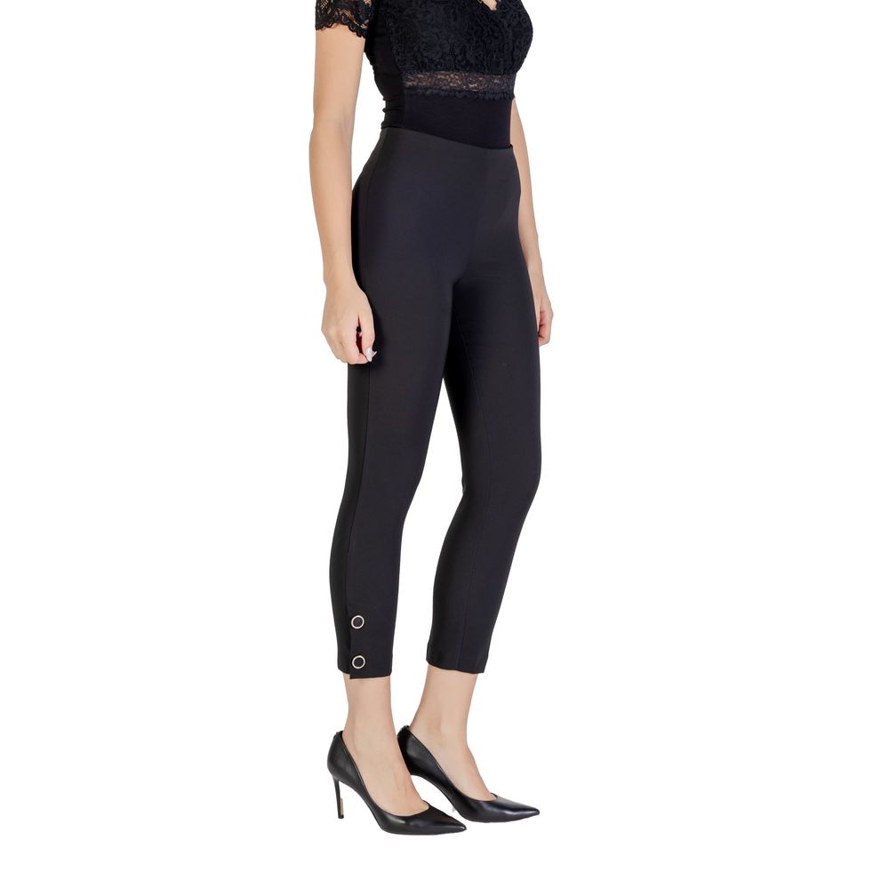 Elevate your wardrobe with Rinascimento's Black Polyester Casual Pants, expertly crafted for a luxurious fit that transitions effortlessly from day to night.