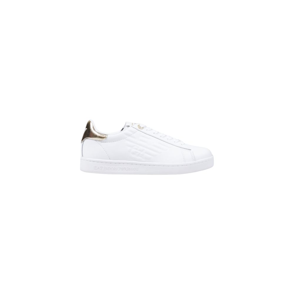 EA7 Emporio Armani White Leather Low Top Sneakers - Luxury Redefined