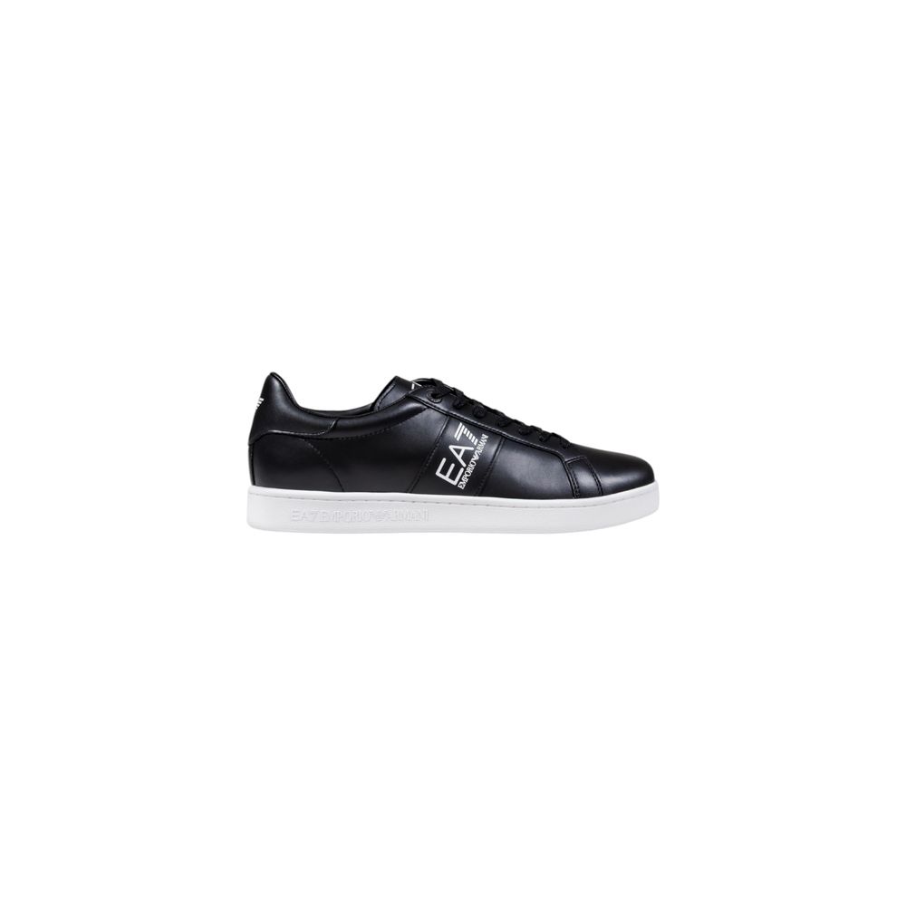 EA7 Emporio Armani Black And White Leather Sneakers - Timeless Elegance