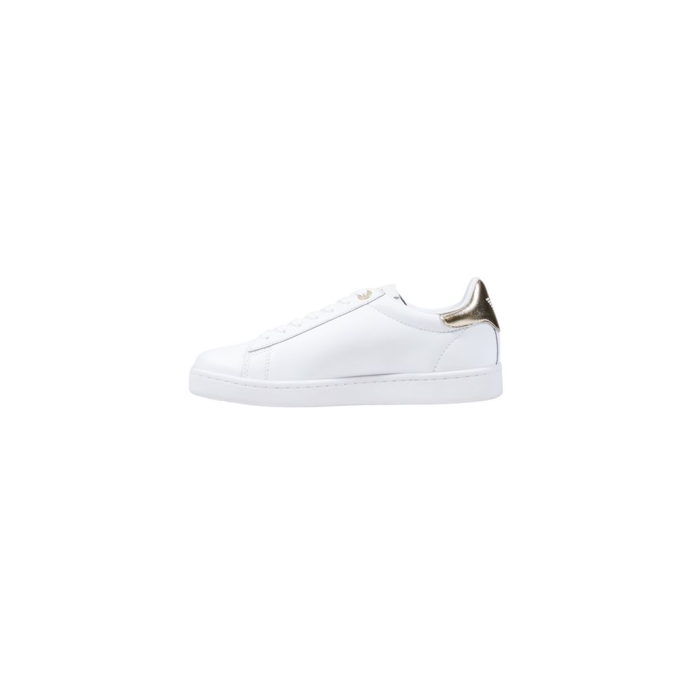 EA7 Emporio Armani White Leather Low Top Sneakers - Luxury Style