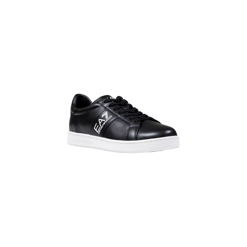 EA7 Emporio Armani Black And White Leather Sneakers - Timeless Elegance