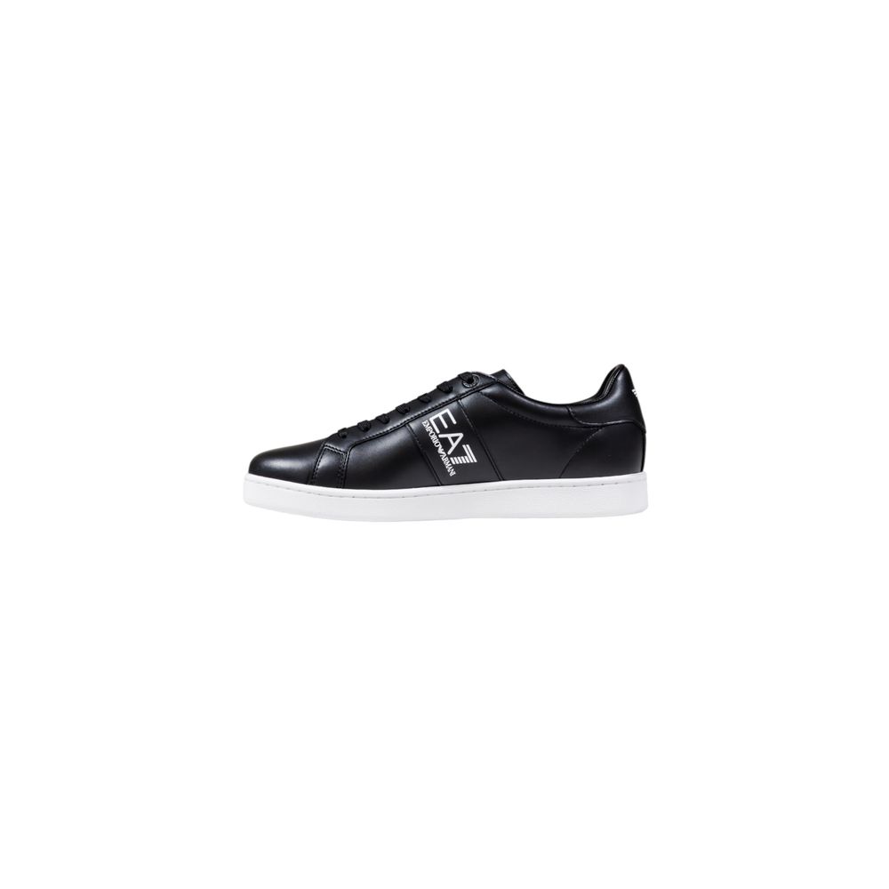 EA7 Emporio Armani Black White Leather Sneakers - Timeless Luxury