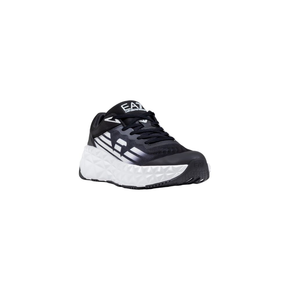 EA7 Emporio Armani Black and White Luxury Athletic Sneakers