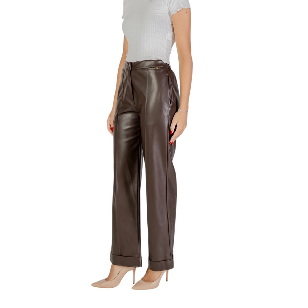 Liu Jo Luxe Brown High-Waisted Palazzo Pants for Timeless Elegance