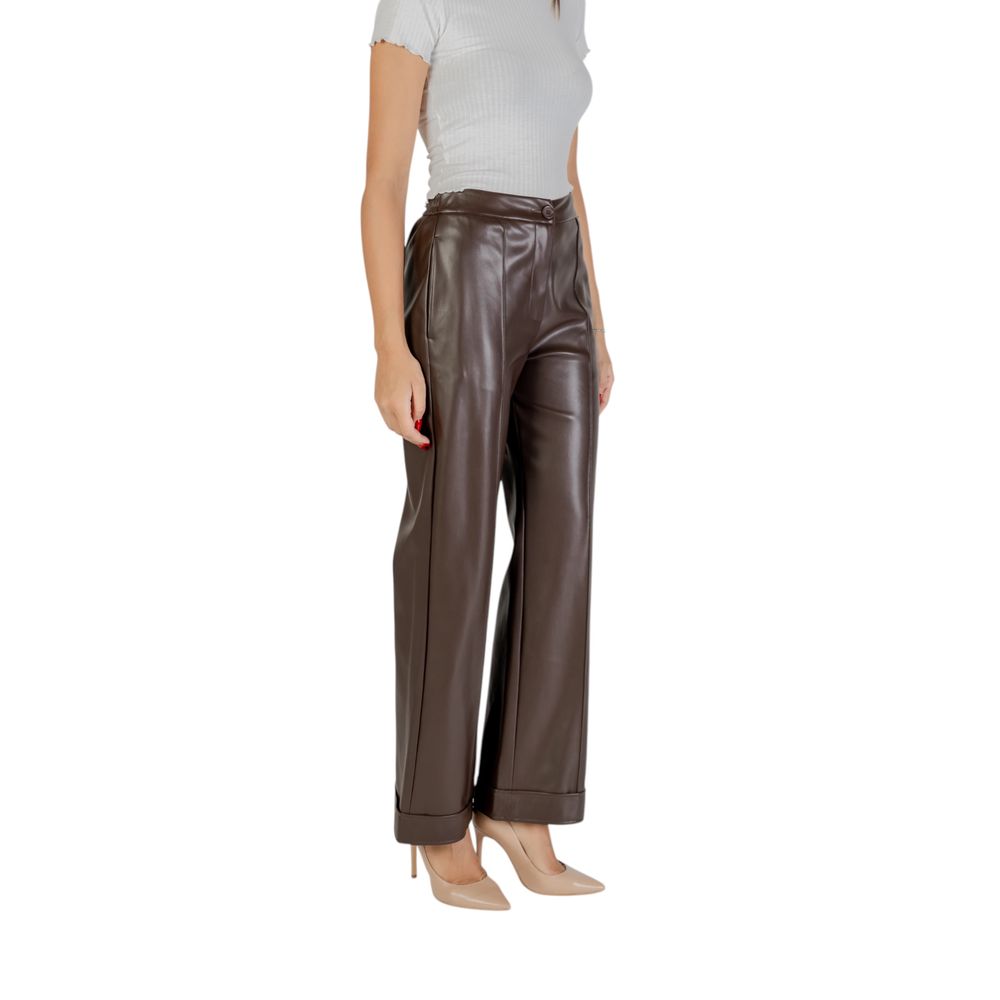 Liu Jo Luxe Brown High-Waisted Palazzo Pants for Timeless Elegance