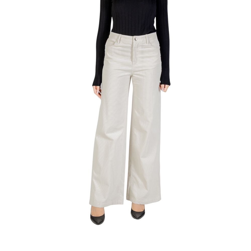 Liu Jo Beige Cotton Casual Pants - Effortless Luxury for All