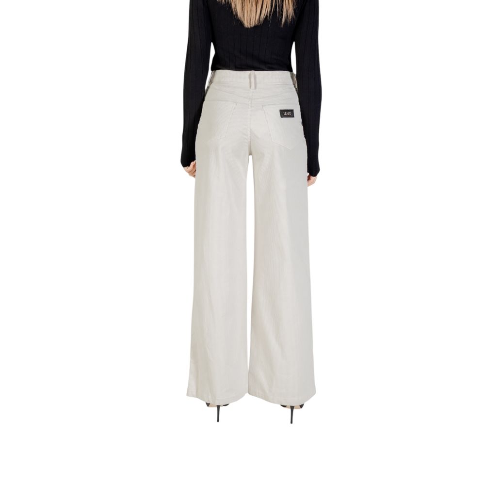 Liu Jo Beige Cotton Casual Pants - Effortless Luxury Redefined