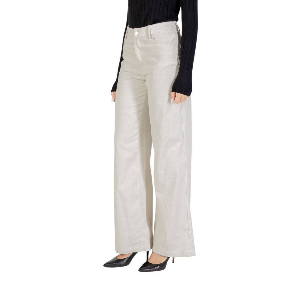 Liu Jo Beige Cotton Casual Pants - Effortless Luxury for All