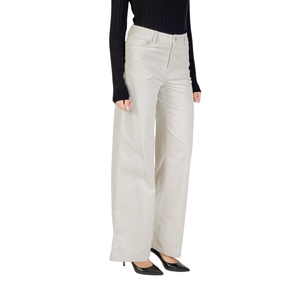 Liu Jo Beige Cotton Casual Pants - Effortless Luxury for All