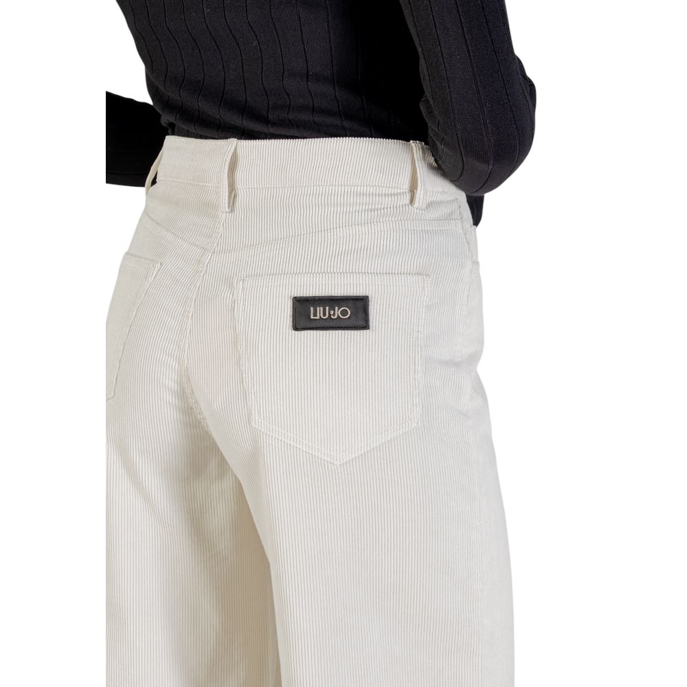 Liu Jo Beige Cotton Palazzo Pants - Effortless Luxury Redefined