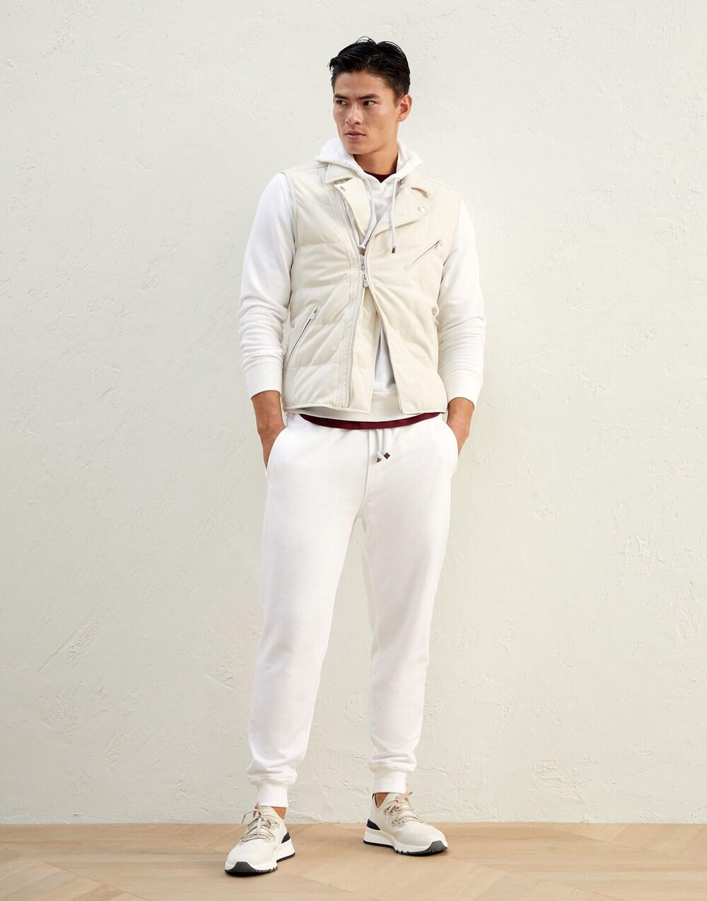 Brunello Cucinelli White Cotton Joggers (Workout Pants)