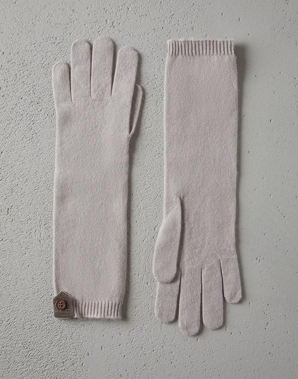 Brunello Cucinelli Bicolor Cashmere Gloves