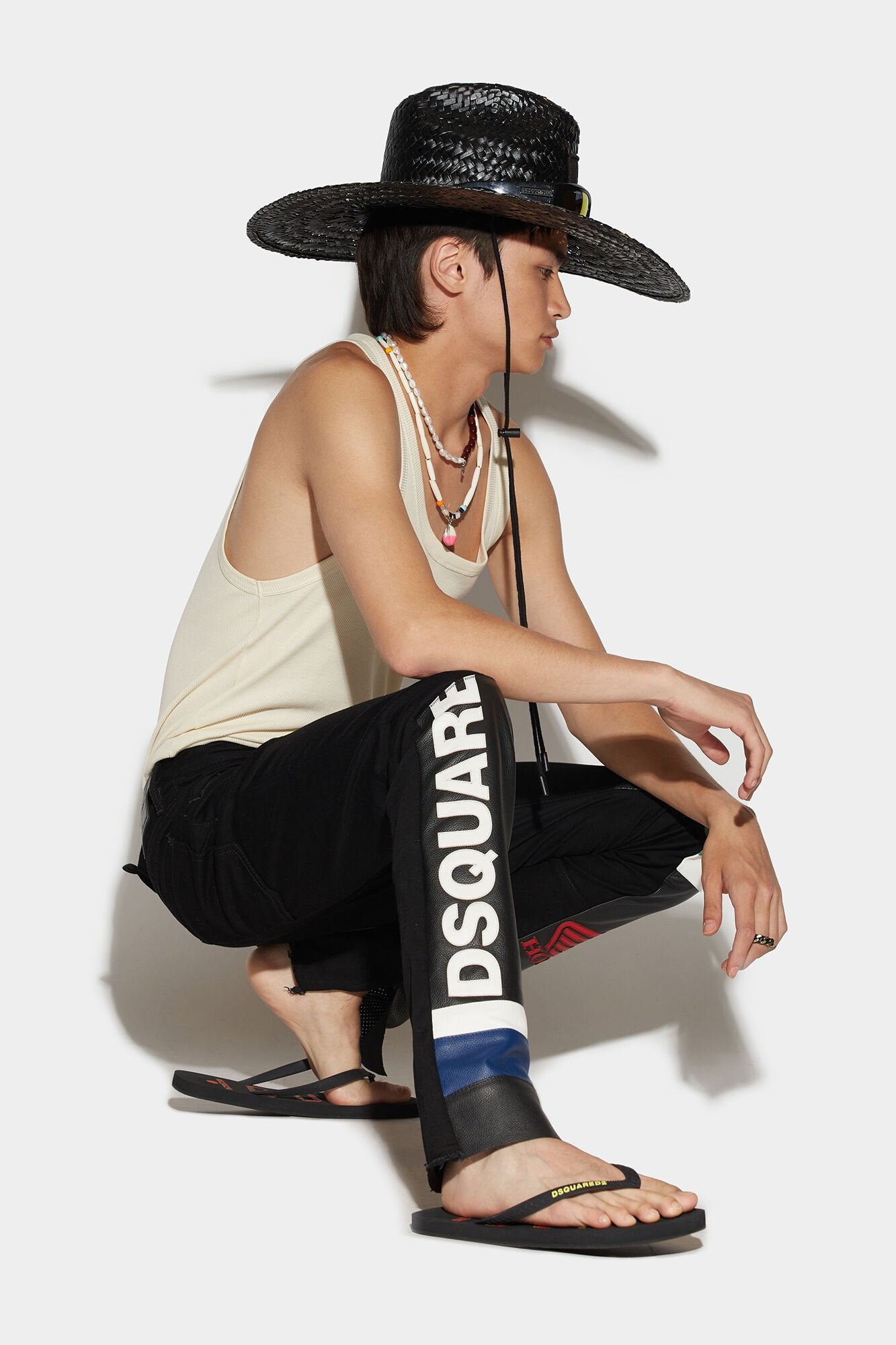 Dsquared² Black Fibres Casual Pants
