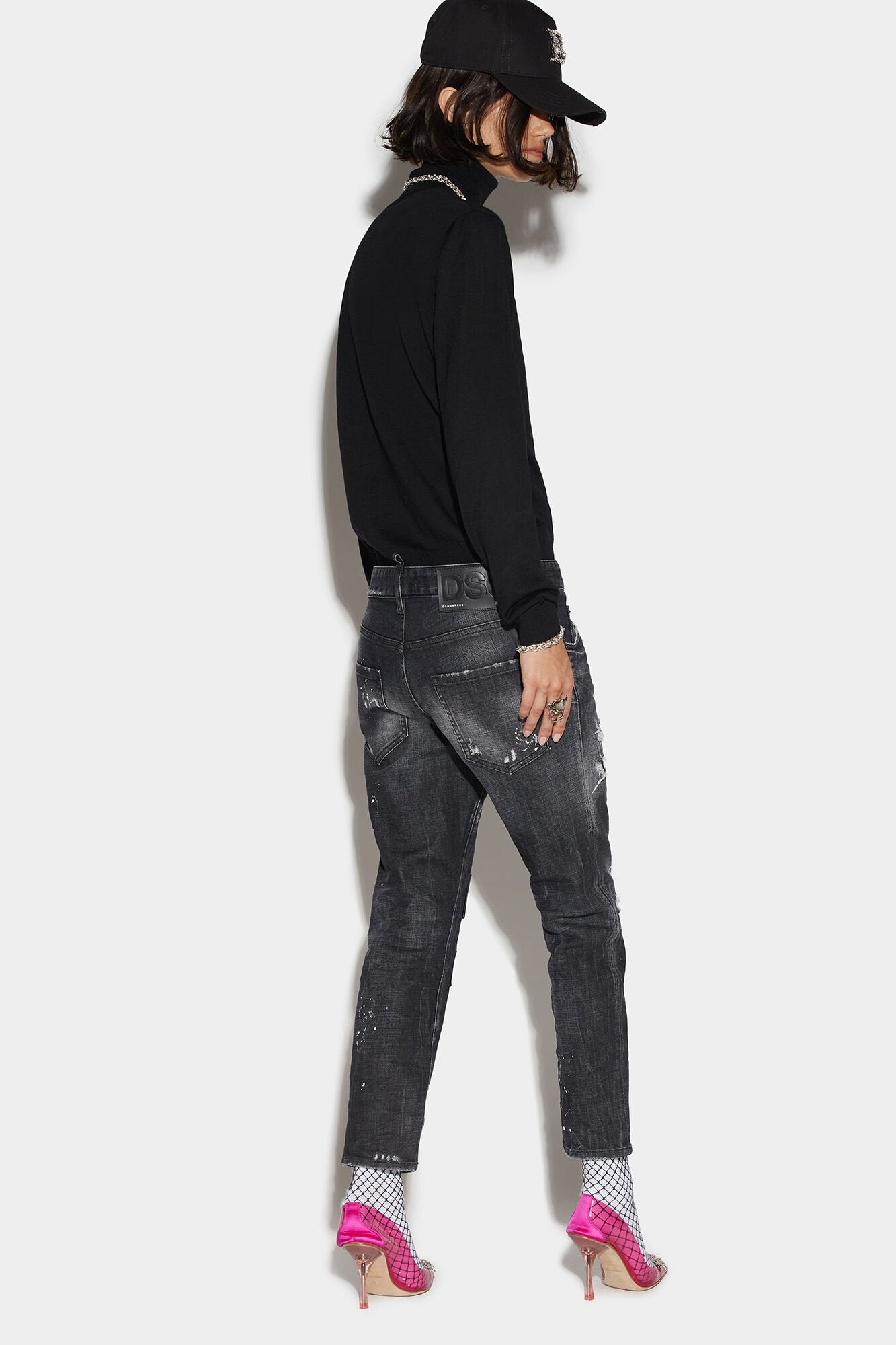 Dsquared² Black Fibres Casual Pants