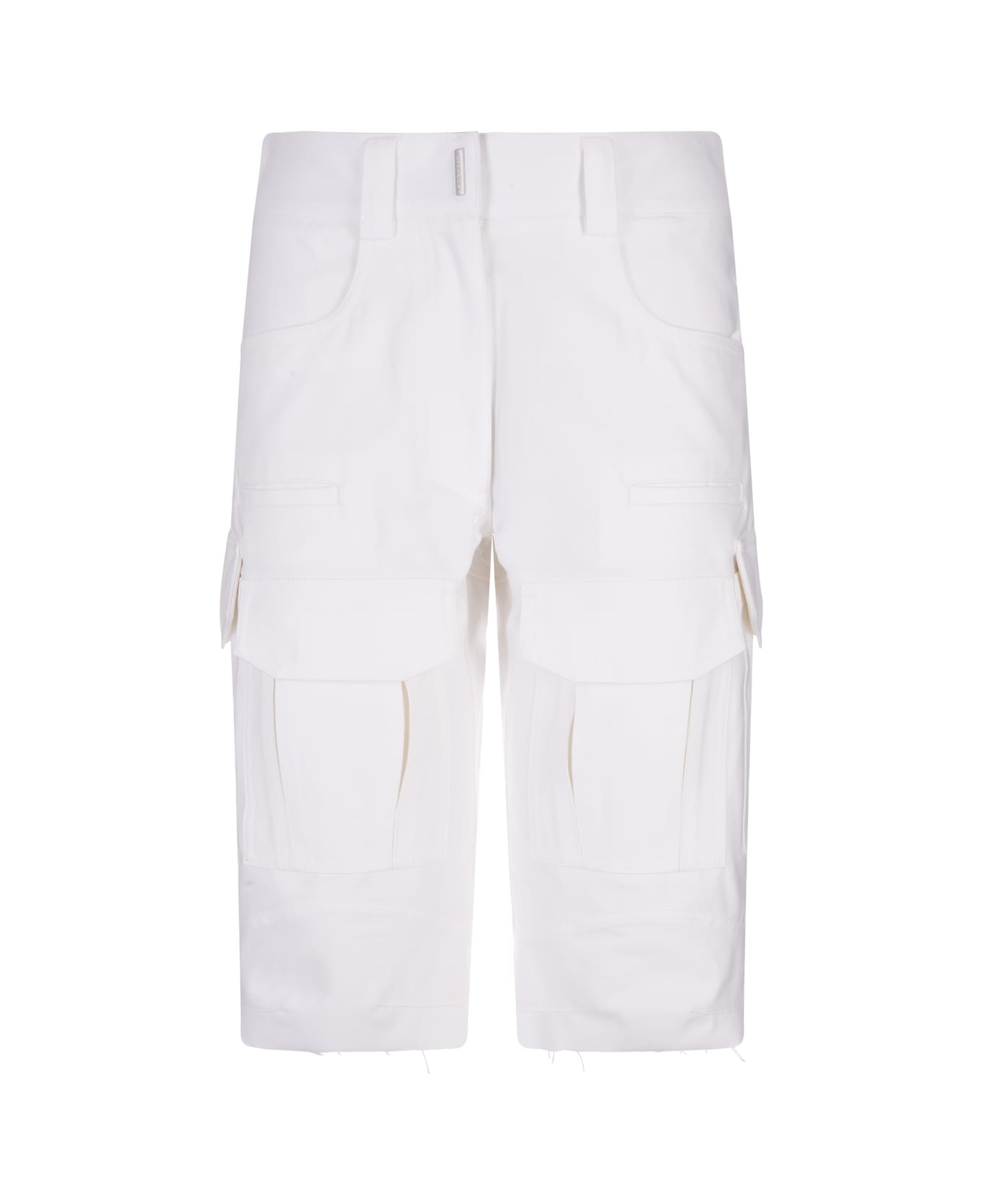 Givenchy White Fibres Cargo Shorts