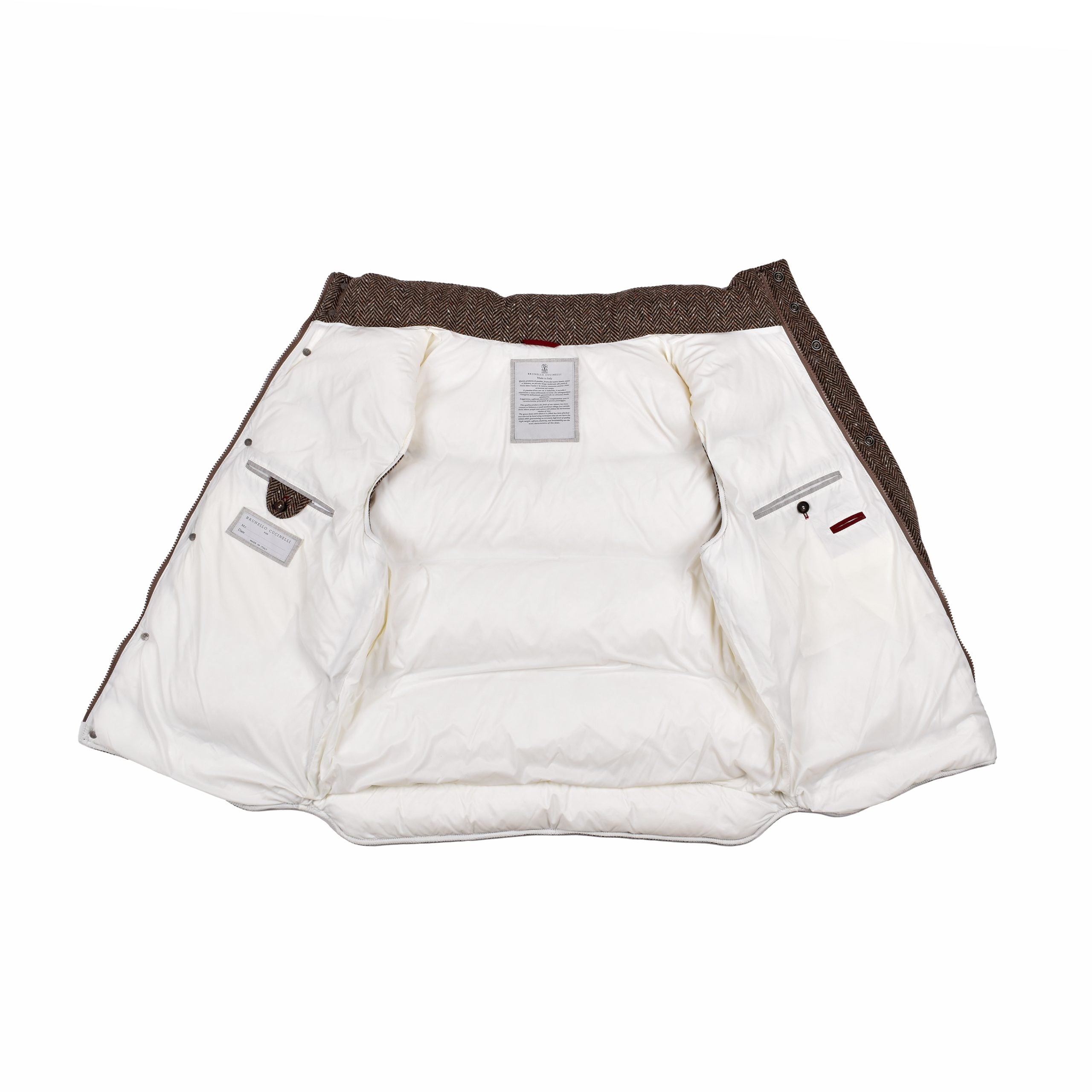 Brunello Cucinelli Brown Wool Sleveless Jacket