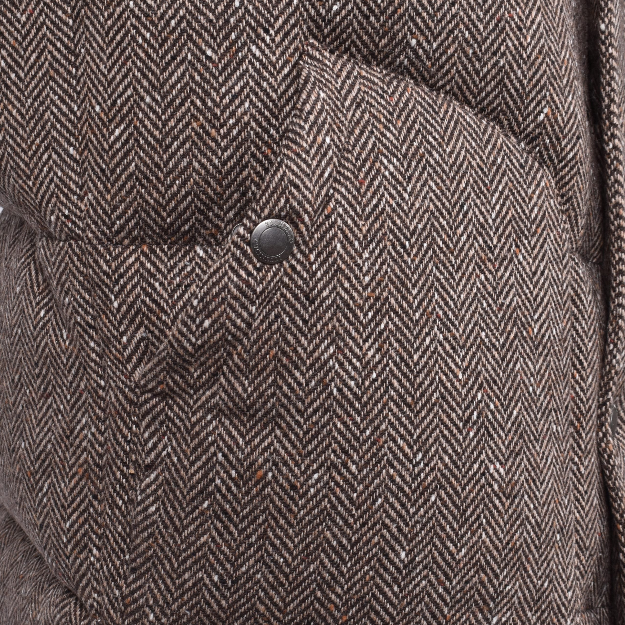 Brunello Cucinelli Brown Wool Sleveless Jacket