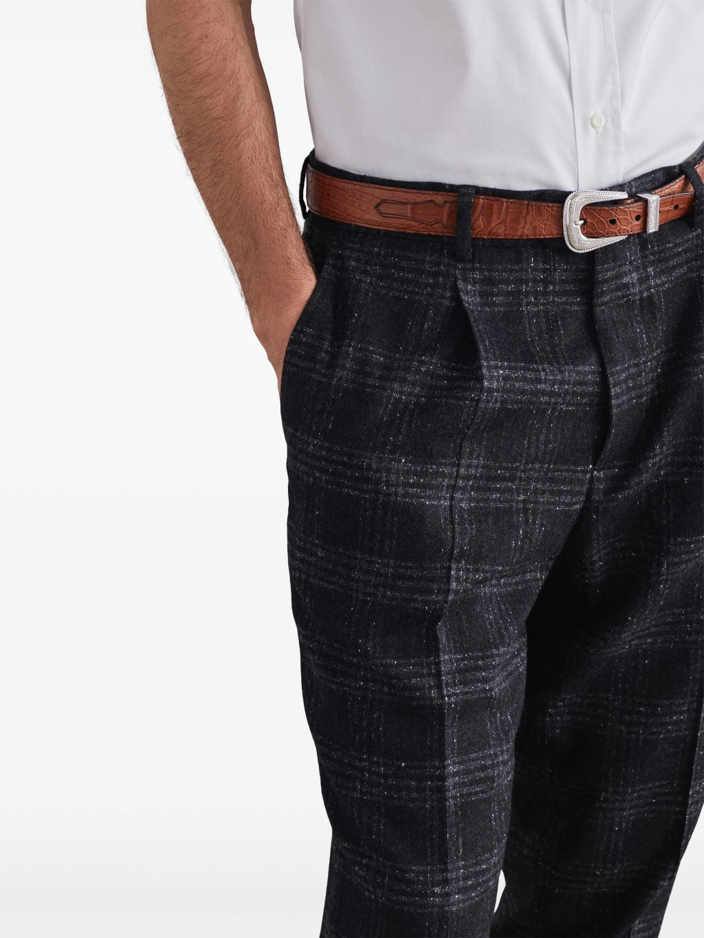 Brunello Cucinelli Gray Silk Casual Pants