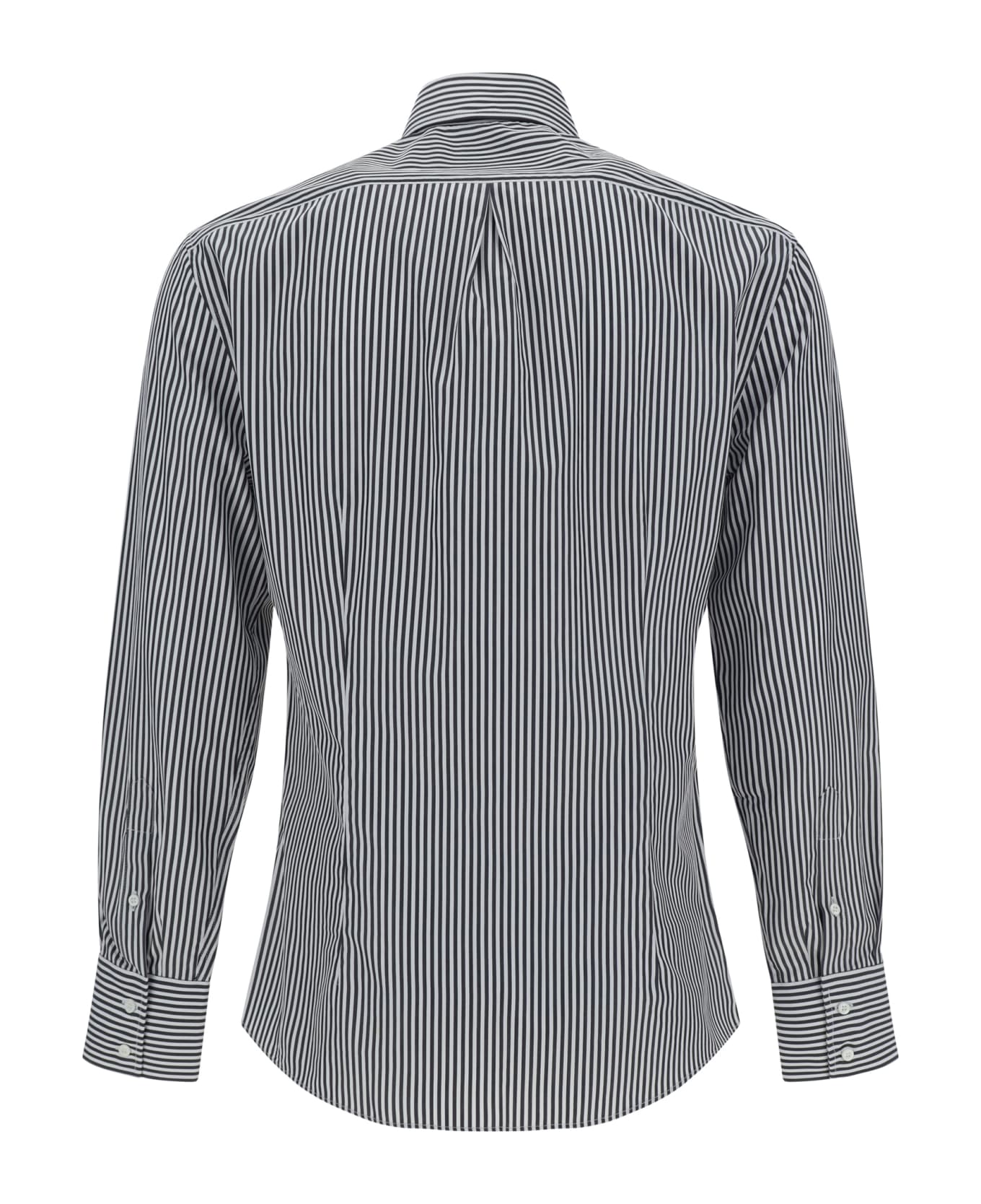 Brunello Cucinelli Bicolor Cotton Pattern Shirt
