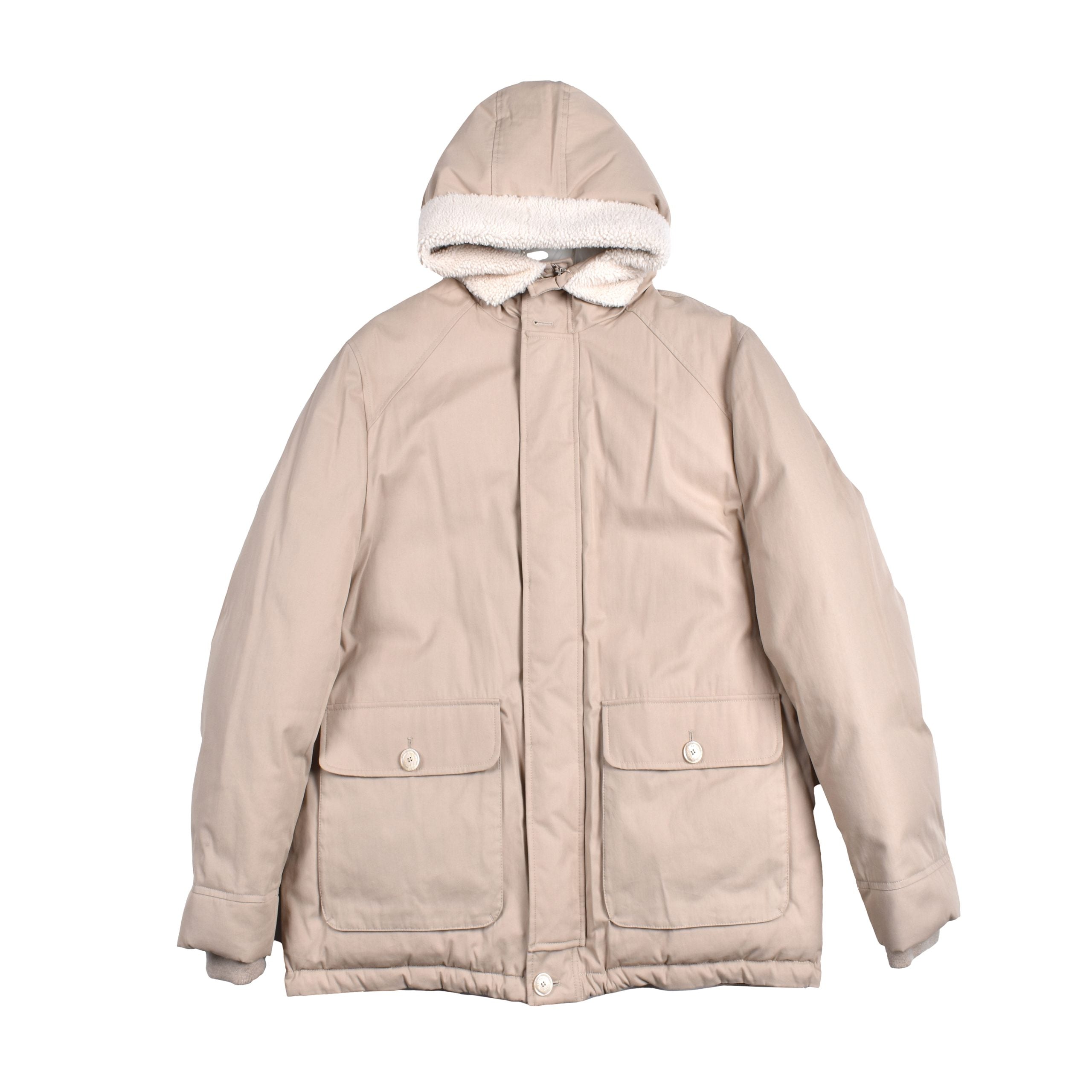 Brunello Cucinelli Beige Cotton Full-Length Jacket