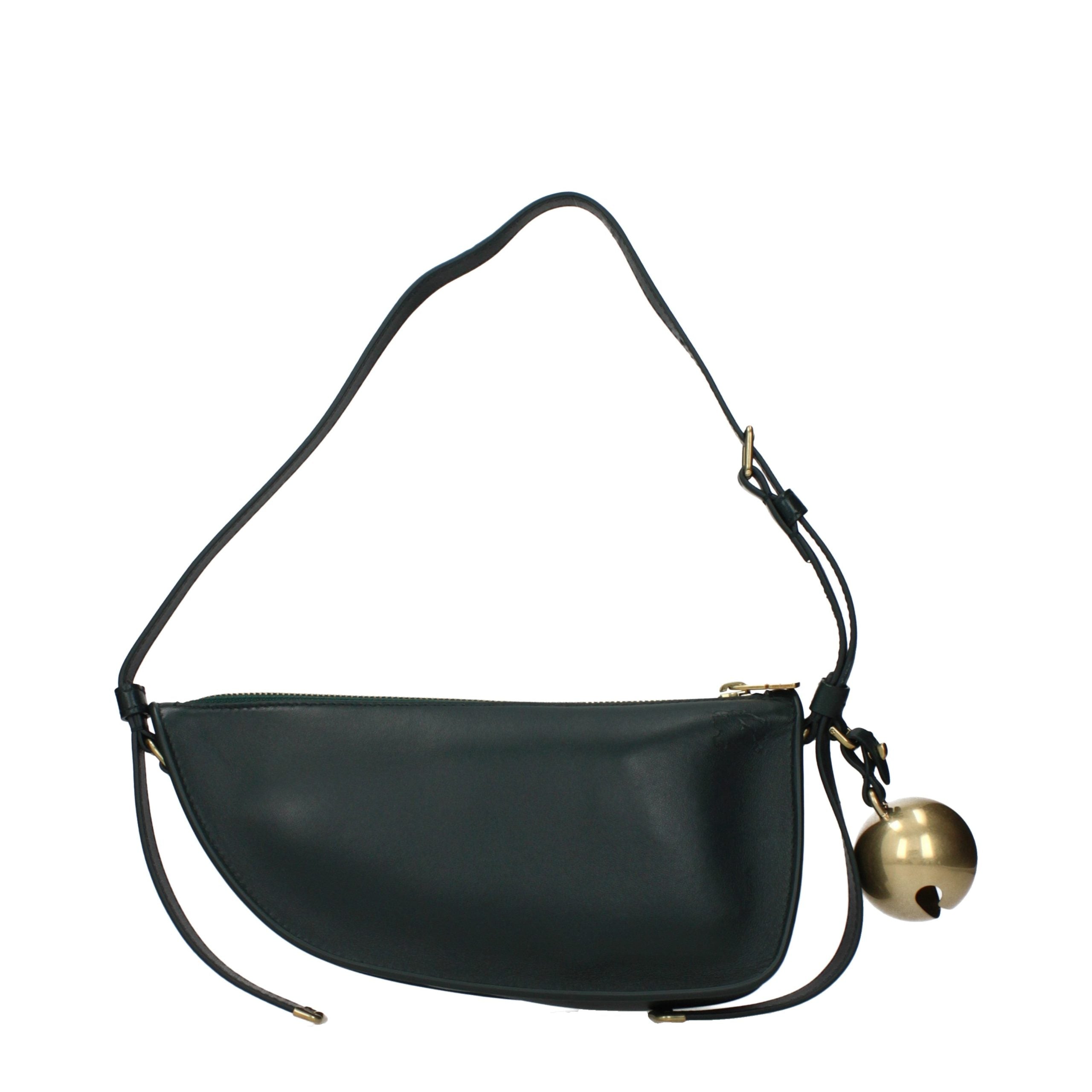 Burberry Green Leather Shoulder Bag - Artisanal Luxury Redefined