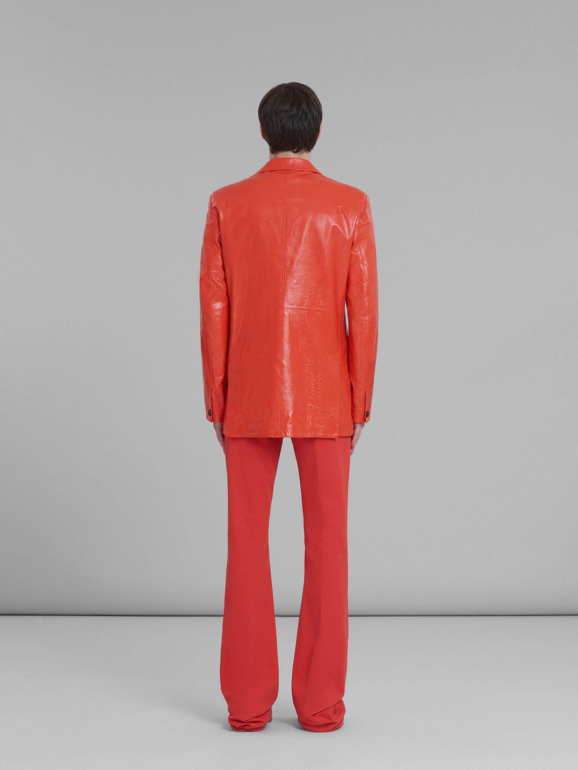 Marni Orange Leather Jacket