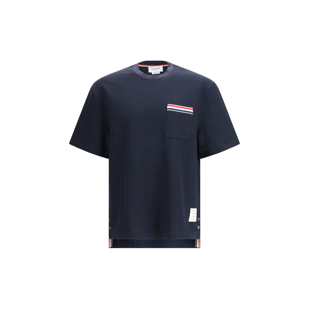 Thom Browne Blue Cotton T-Shirt - Timeless Luxury Essential