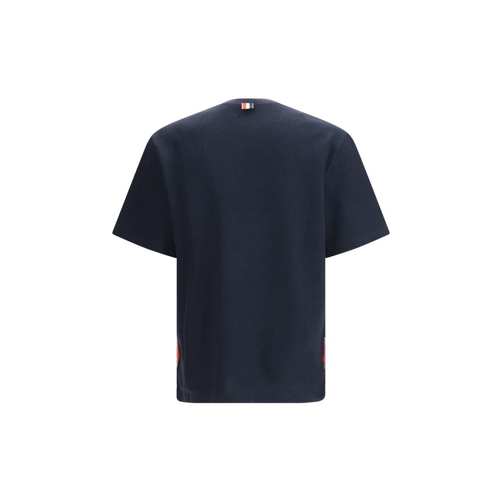 Thom Browne Blue Cotton T-Shirt - Timeless Luxury Essential