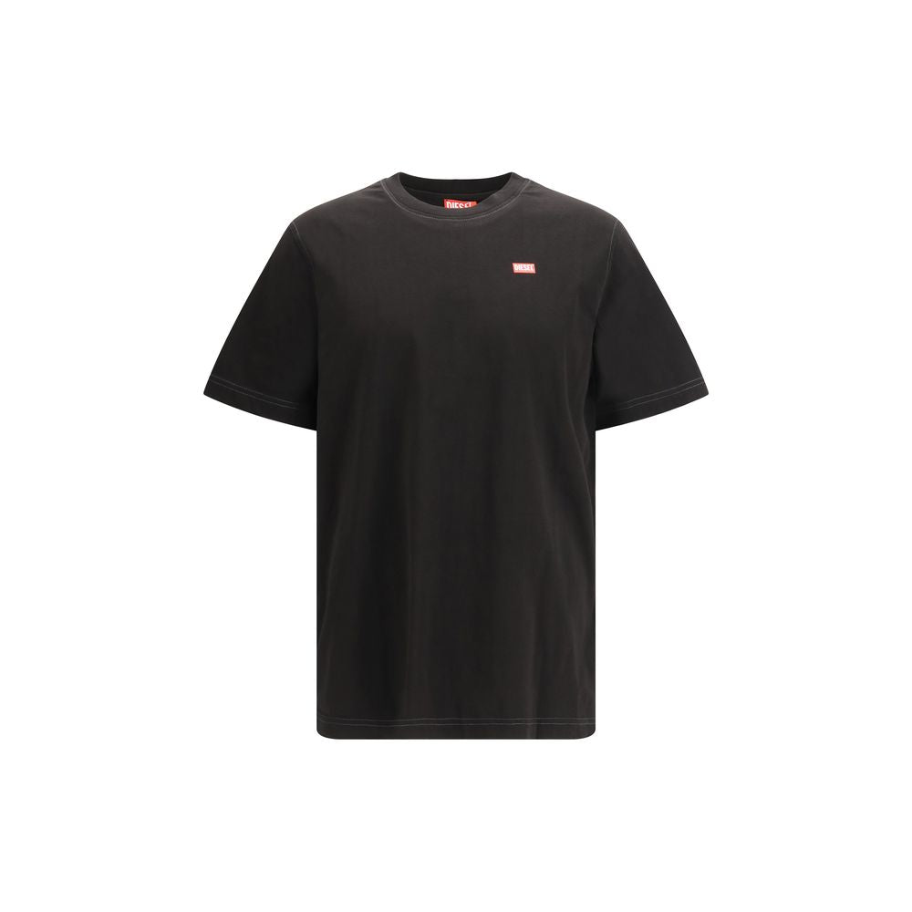 Diesel Black Cotton T-Shirt - Artisanal Luxury Fashion