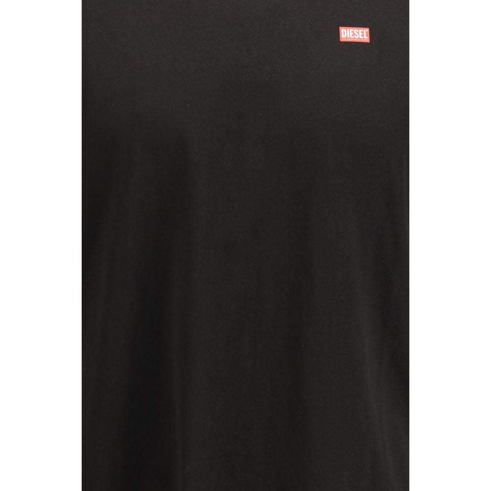 Diesel Black Cotton T-Shirt - Artisanal Luxury Fashion