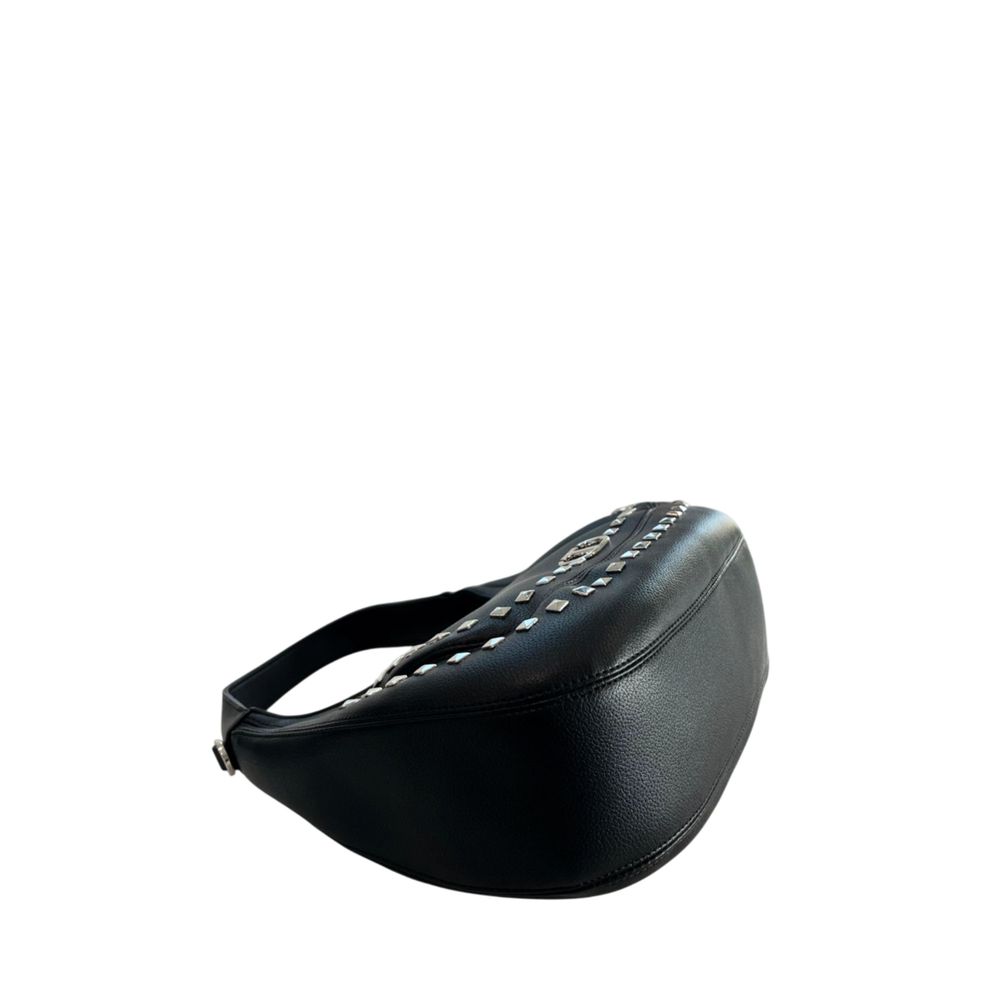 Twinset Black PU Shoulder Bag - Luxurious Chic Accessory