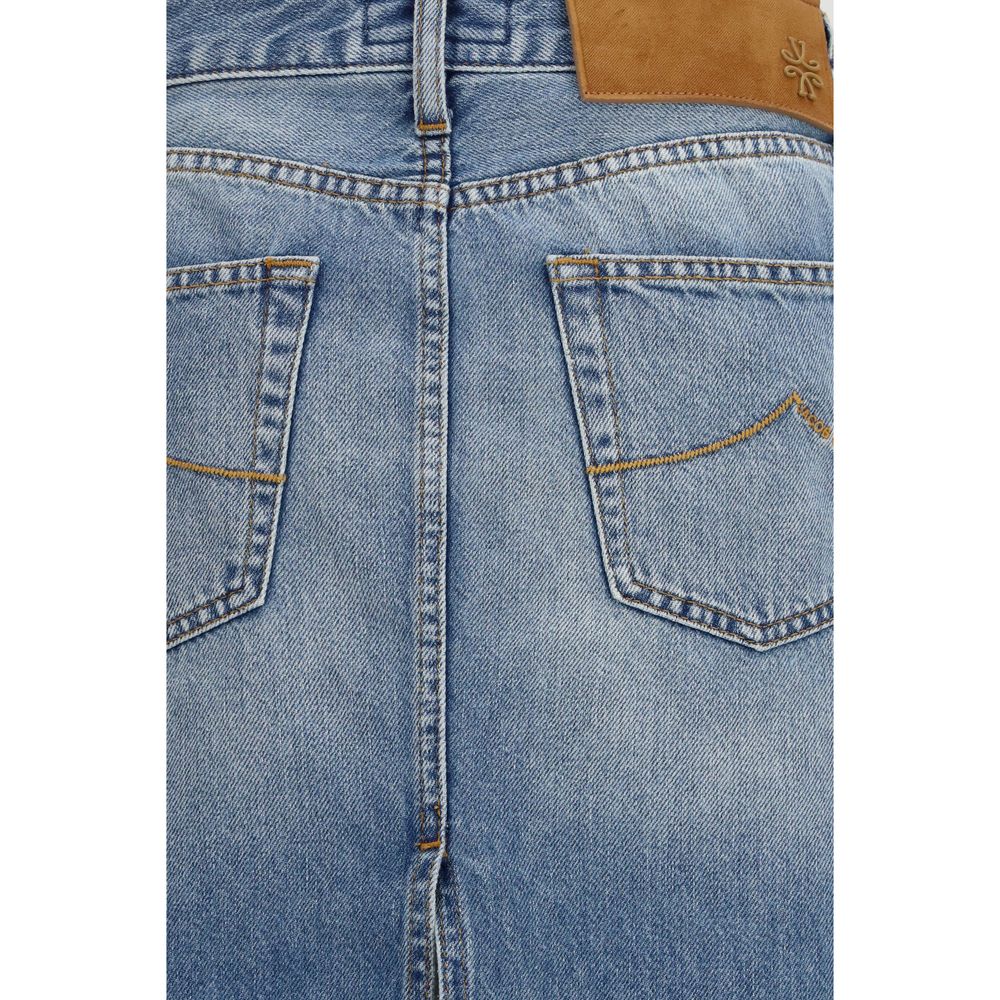 Jacob Cohen Blue Denim Skirt - Timeless Elegance in Luxury Fashion