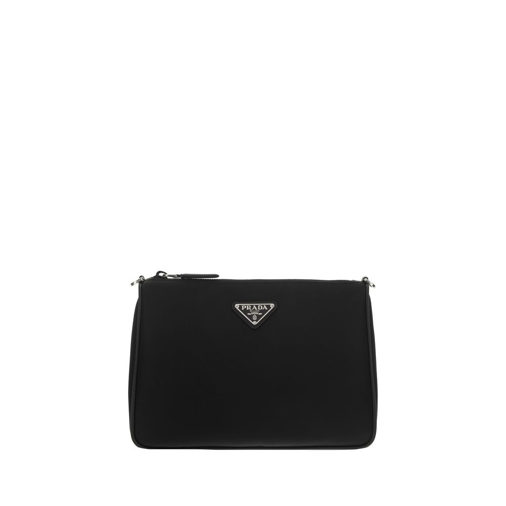 Prada Black Calf Leather Bos Taurus Shoulder Bag - Exquisite Luxury