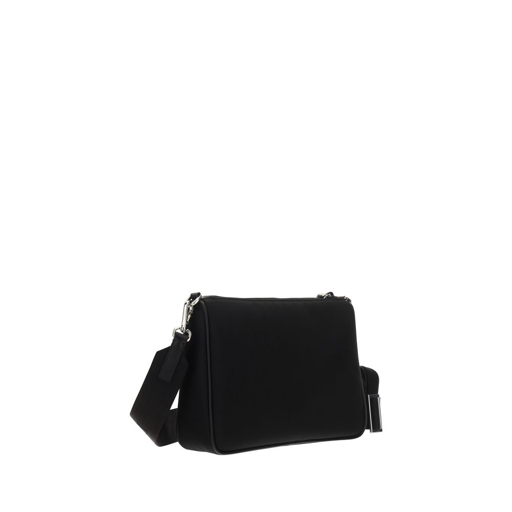 Prada Black Calf Leather Bos Taurus Shoulder Bag - Exquisite Luxury