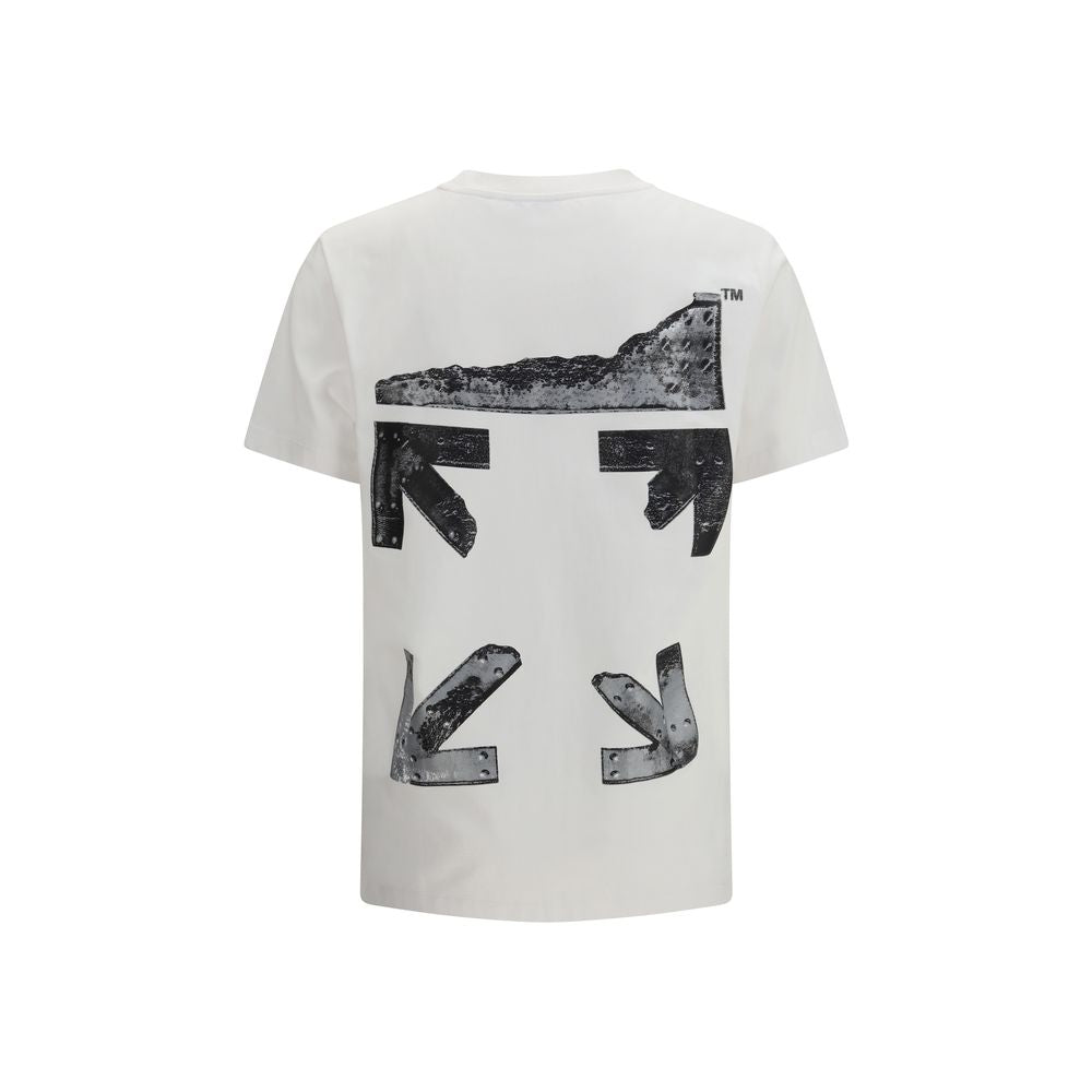 Experience the essence of luxury with the Off-White White Cotton T-Shirt, a masterpiece of refined craftsmanship and bold graphic identity, perfect for the discerning individual.