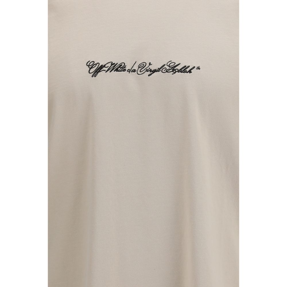 Discover the Off-White Beige Cotton T-Shirt, a luxurious blend of comfort and style, crafted from 100% cotton for timeless elegance in every occasion.