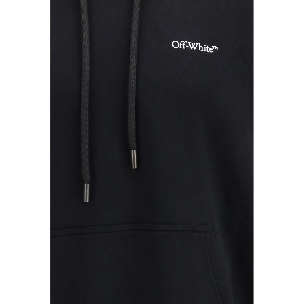 Indulge in the Off-White Black Cotton Sweatshirt, a luxurious blend of comfort and contemporary design, embodying urban sophistication for the discerning individual.