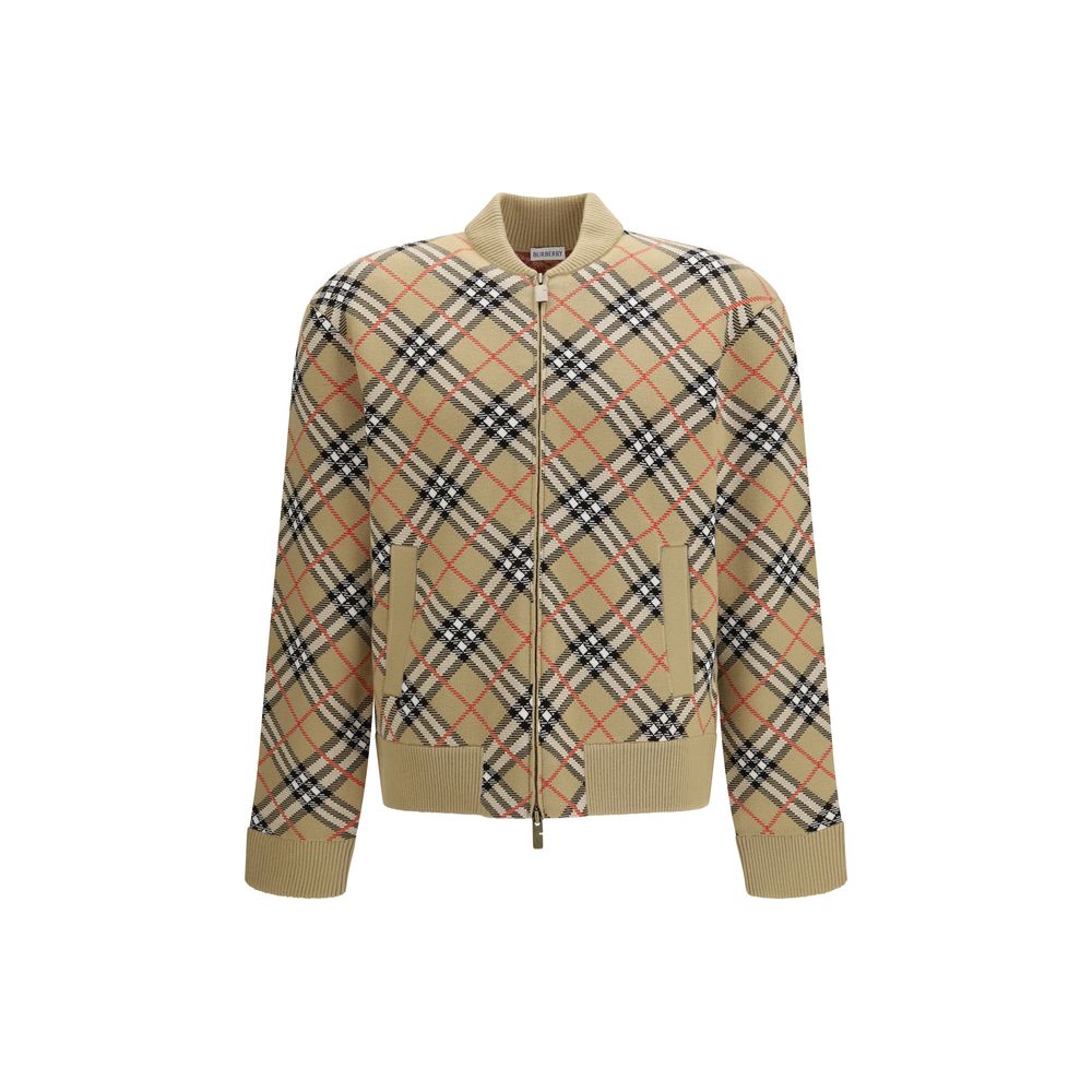 Burberry Beige Wool Bomber - Artisanal Luxury Knitwear
