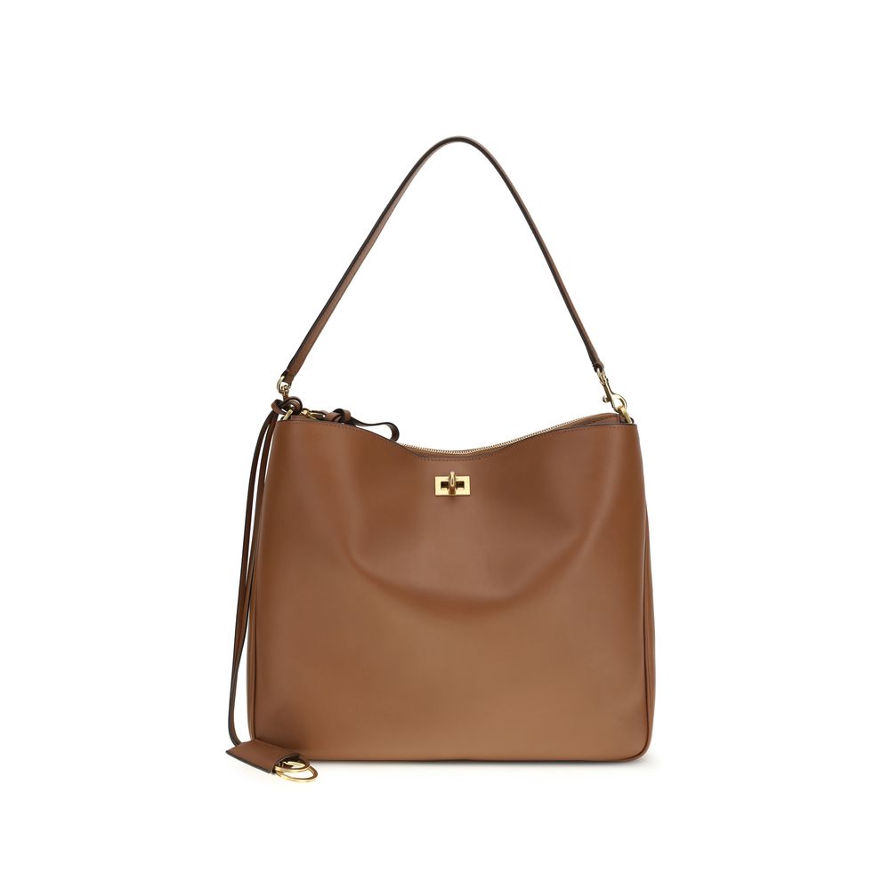 Balenciaga Beige Calf Leather Shoulder Bag - Artisanal Luxury