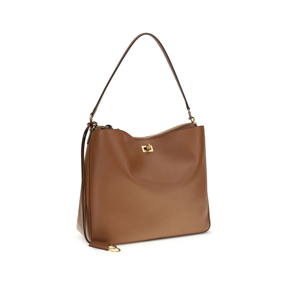 Balenciaga Beige Calf Leather Bos Taurus Shoulder Bag - Artisanal Luxury