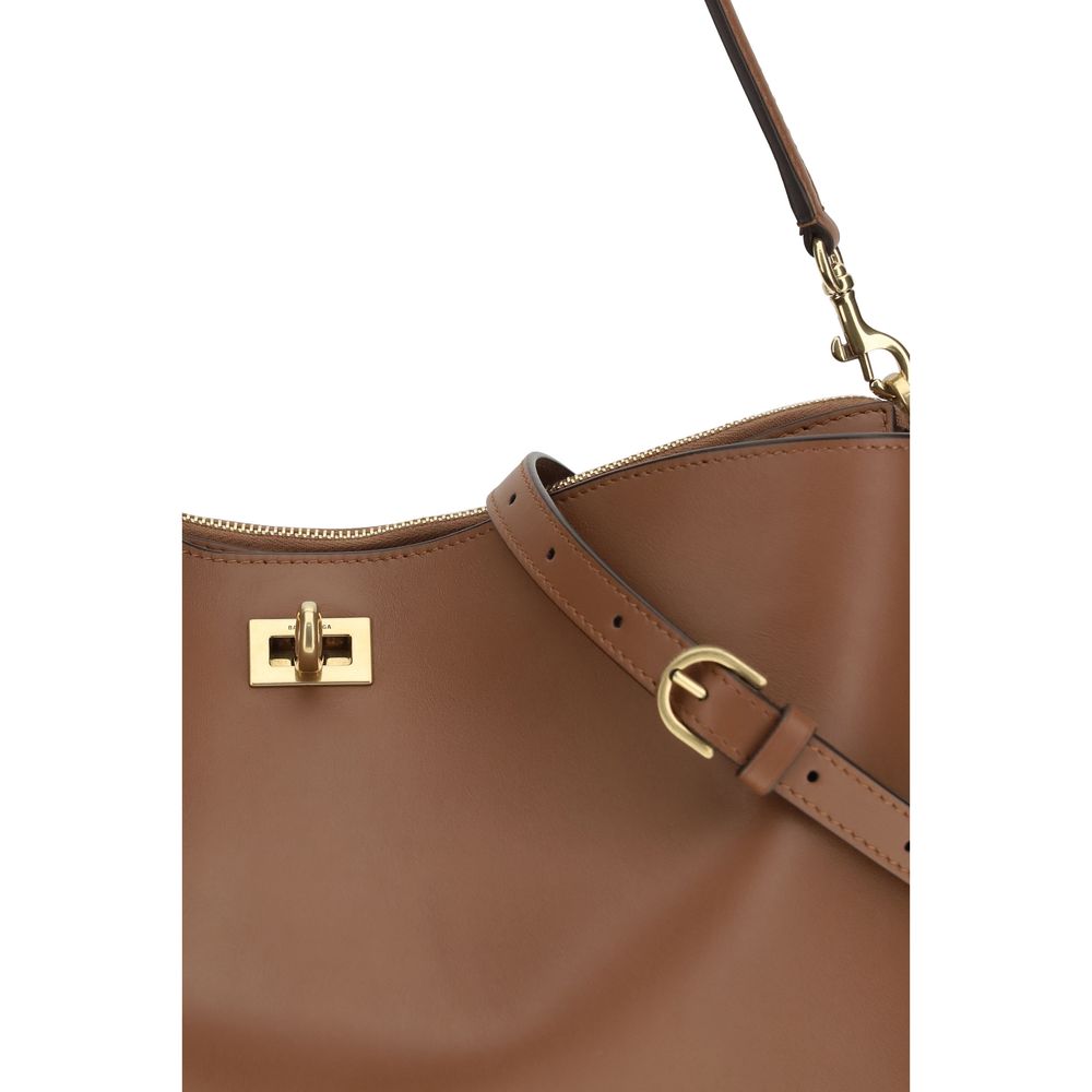 Balenciaga Beige Calf Leather Shoulder Bag - Artisanal Luxury