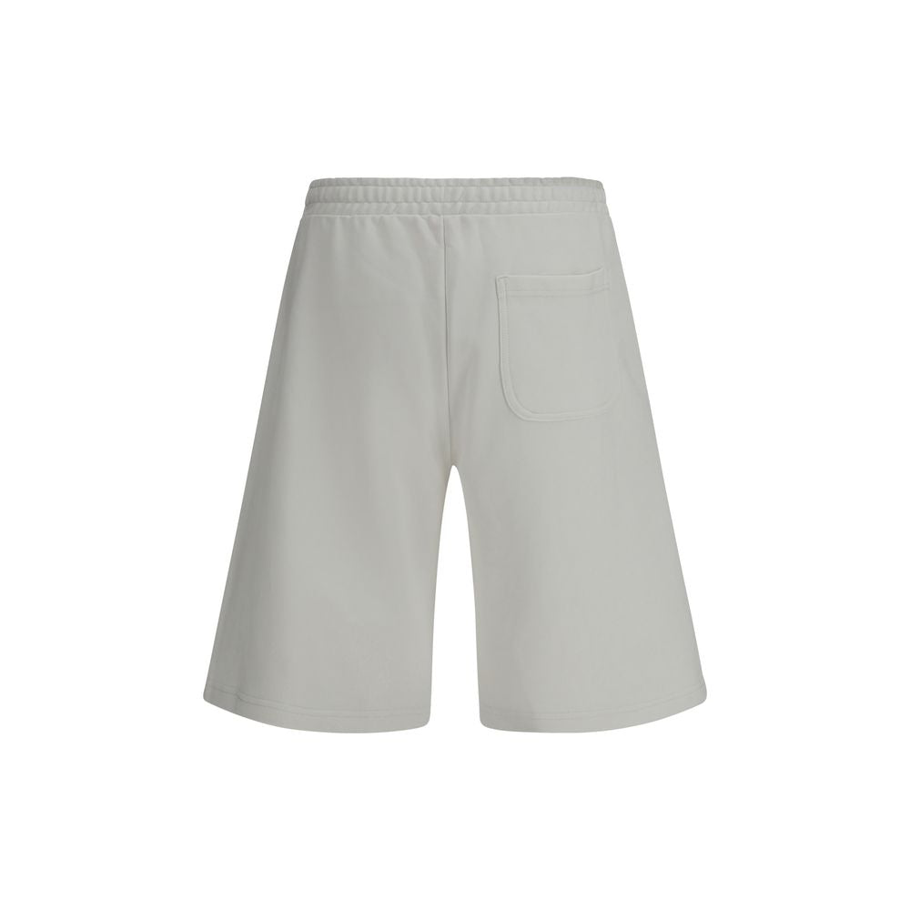 Diesel White Cotton Bermuda Shorts – Luxury Designer Couture