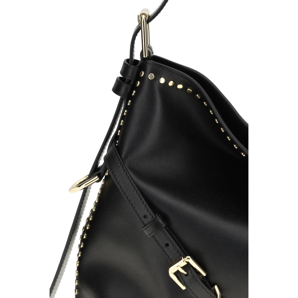 Givenchy Black Calf Leather Handbag – Artisanal Luxury Elegance
