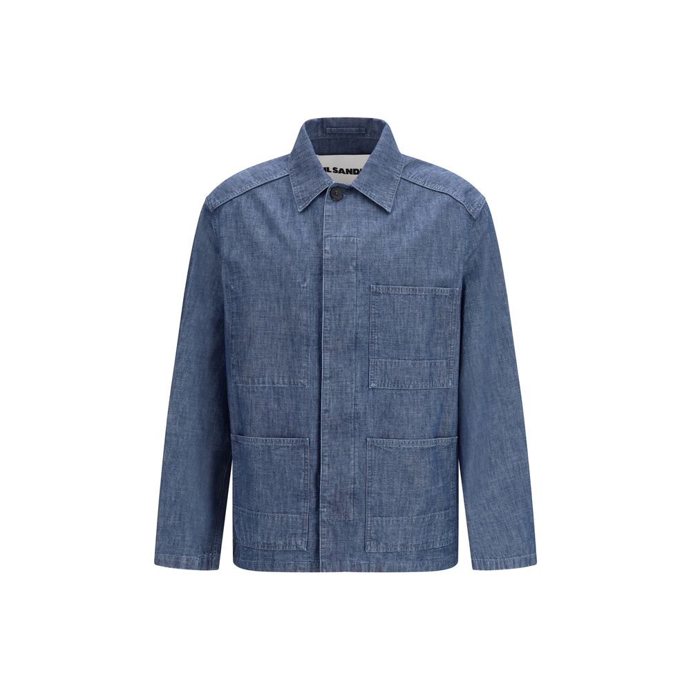 Discover the Jil Sander Blue Cotton Denim Jacket, a masterpiece of minimalist design, crafted for those who embody elegance and sophistication in every moment.