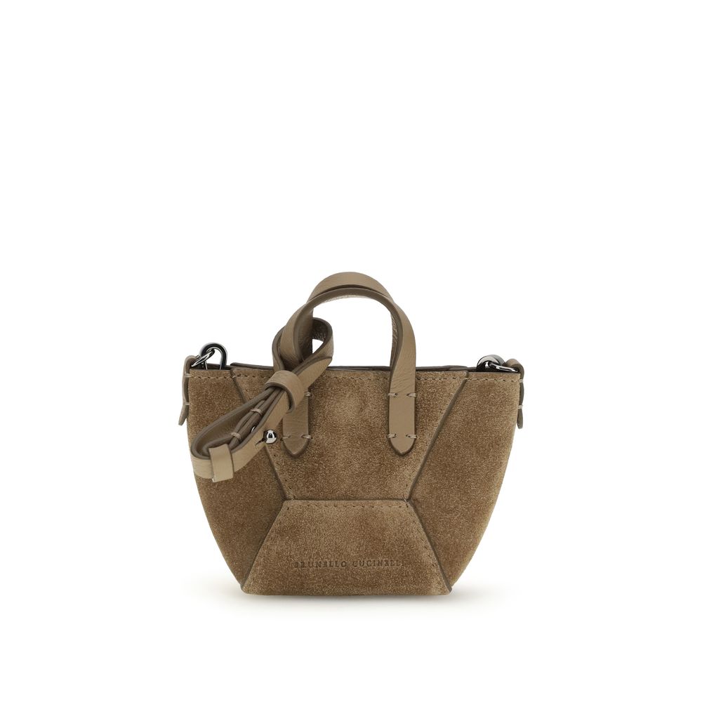 Discover the Brunello Cucinelli Brown Calf Leather Bos Taurus Shoulder Bag, a masterpiece of Italian craftsmanship from the SS26 collection, epitomizing luxury and timeless elegance.